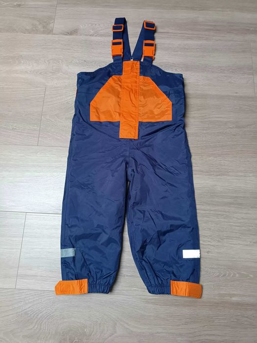 Spodnie deszcz granatowe szelki suwak odblaski 'Movement session' 92