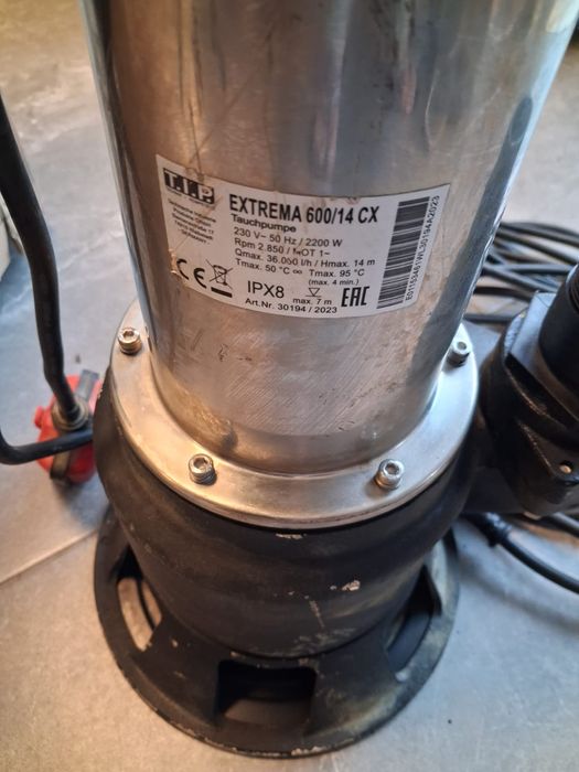 T.I.P. Extrema 600/14 CX pompa głębinowa do brudnej wody ze stali