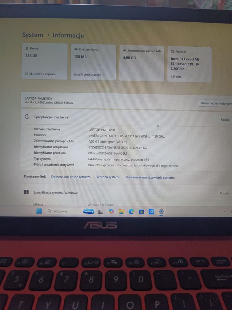 Laptop ASUS Intel Core i3
