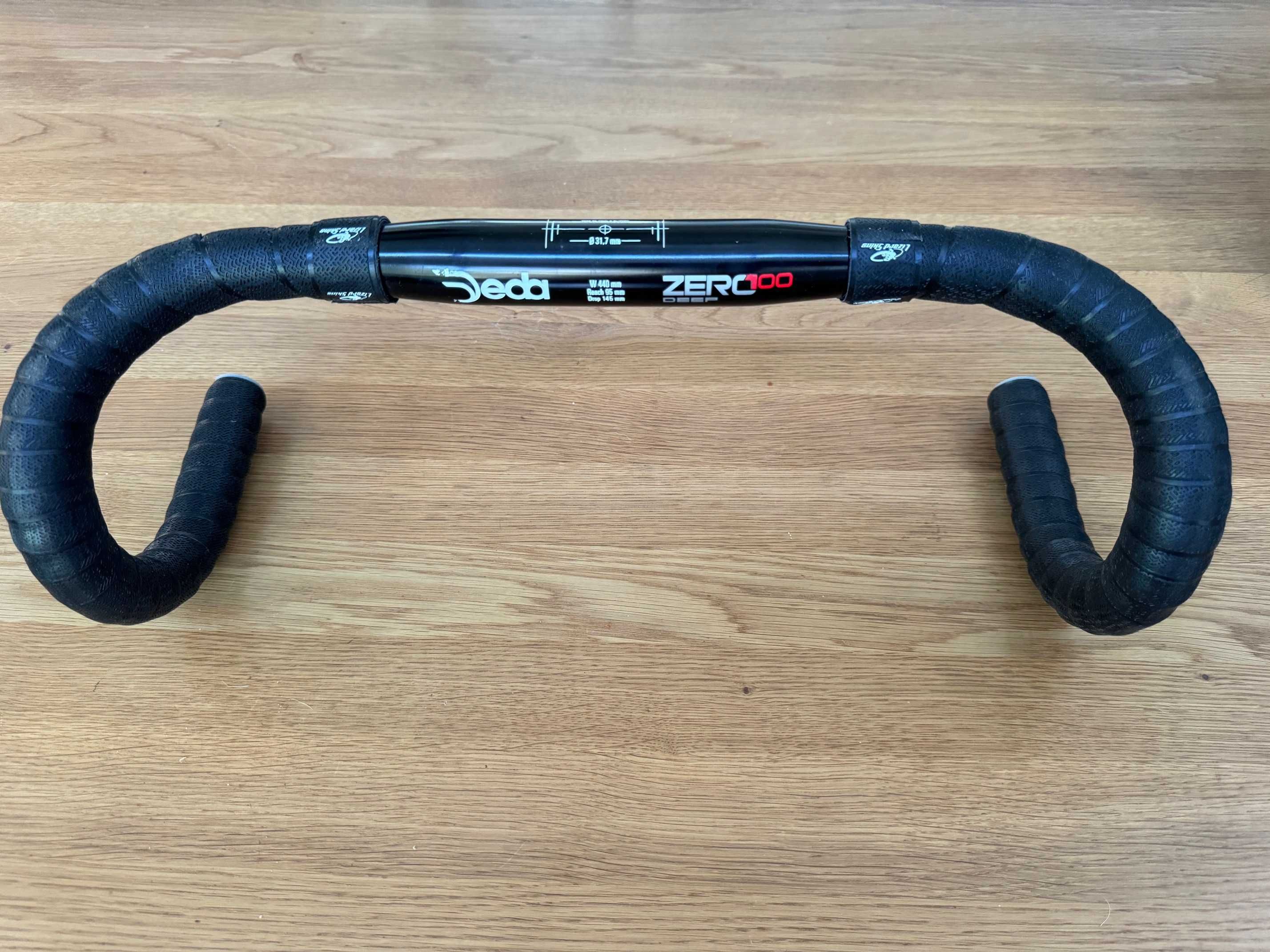 Kierownica DEDA ZERO 100 model DEEP. Z owijką Lizard Skin, SUPER STAN