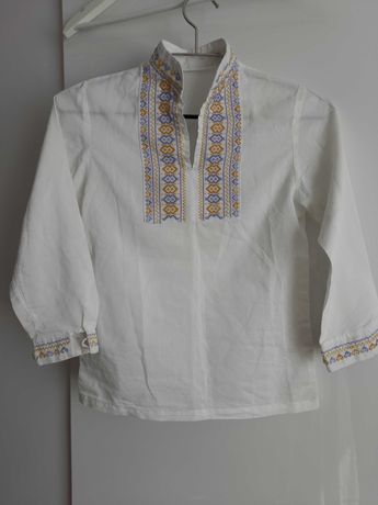 р. 128 - 134 украинская вышиванка рубашка ручная вышивка хлопок