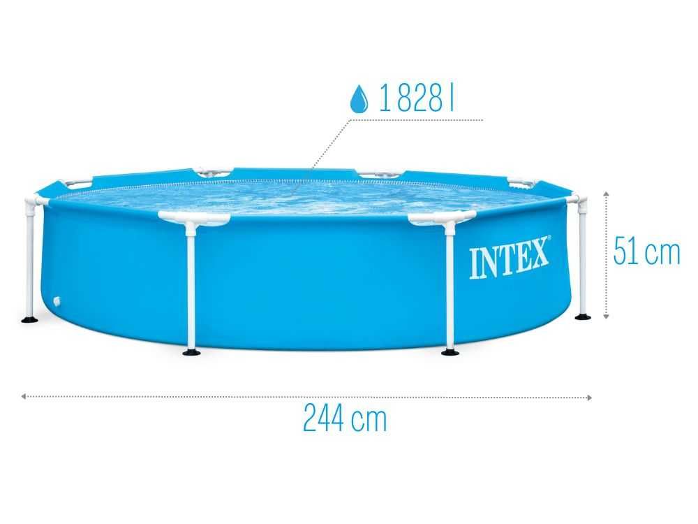 Дитячий каркасний басейн Intex Интекс Інтекс 28205 Розмір 244х51 см