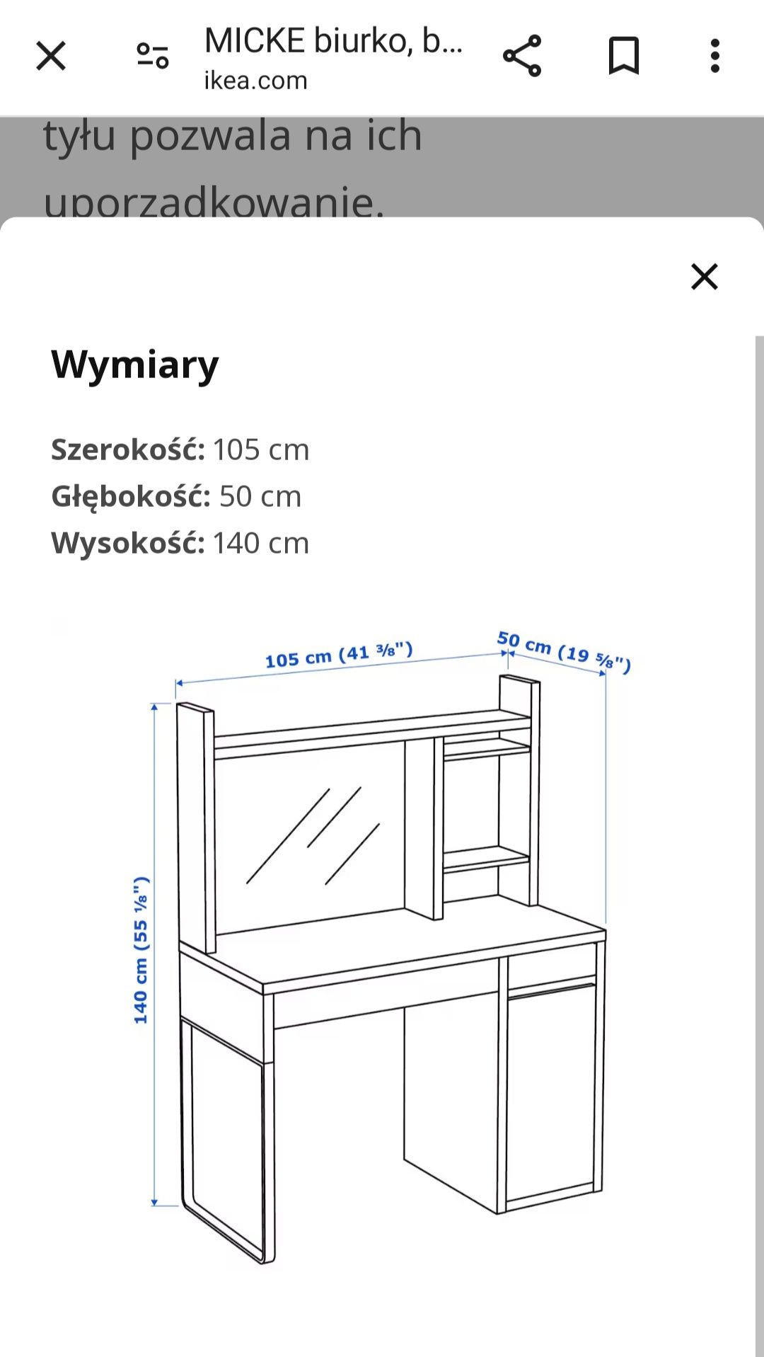 Biurko Ikea Micke