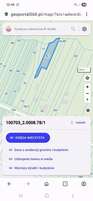 Działka nad zalewem sulejowskim