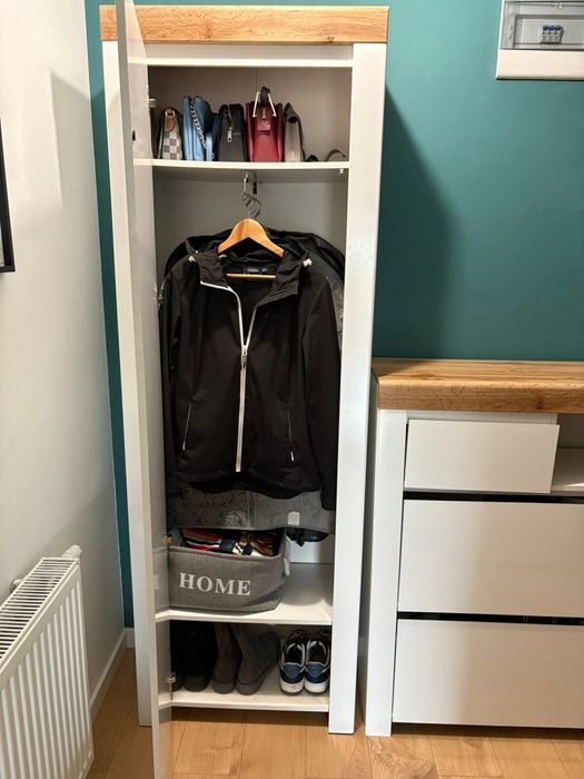 Szafa słupek  BRW Holten – biały/dąb Wotan – Plewiska