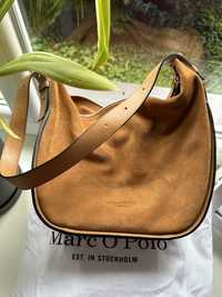 Marc O´Polo Skórzana torebka Hobo