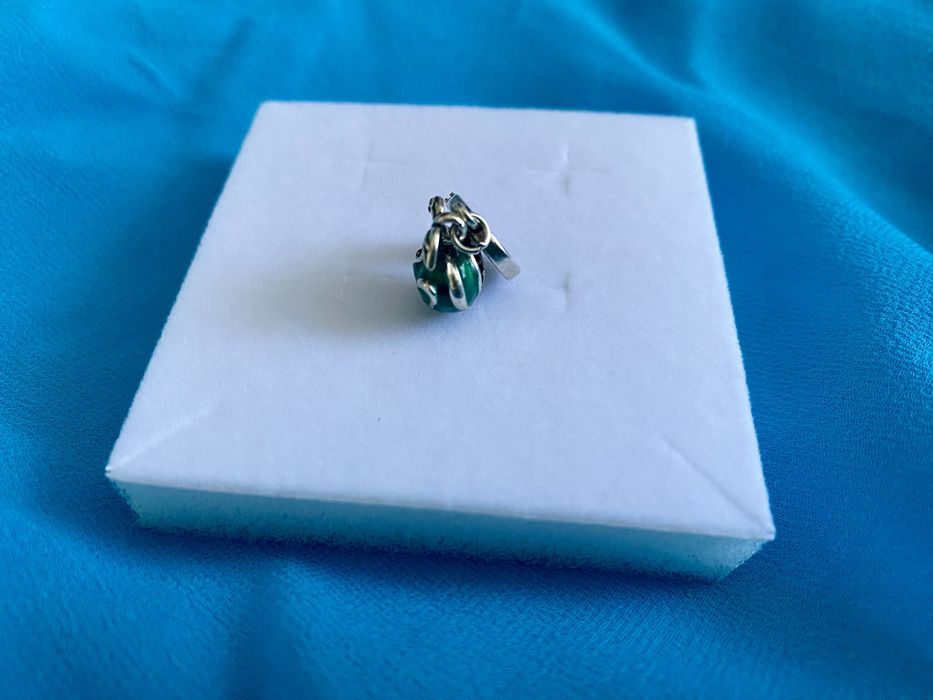 nowa fluorescencyjna zawieszka charms beads magiczne jabłko srebro 925