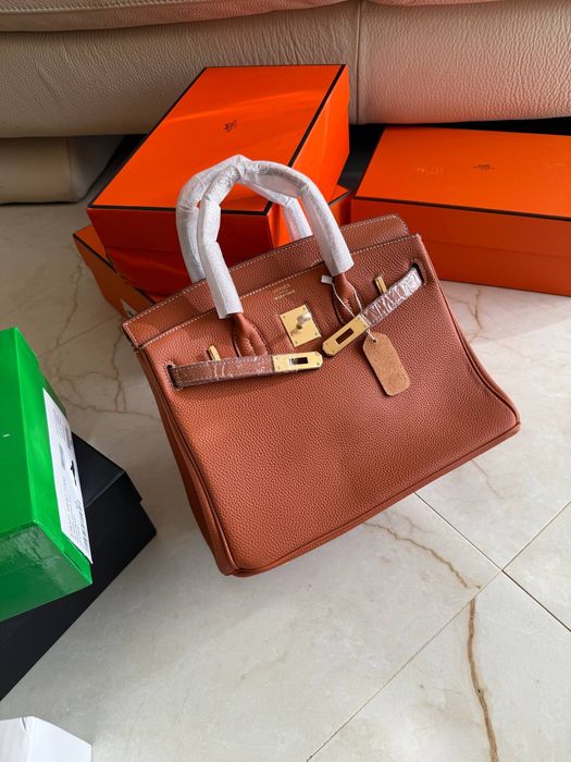 Сумка Hermes Birkin коричнева люкс