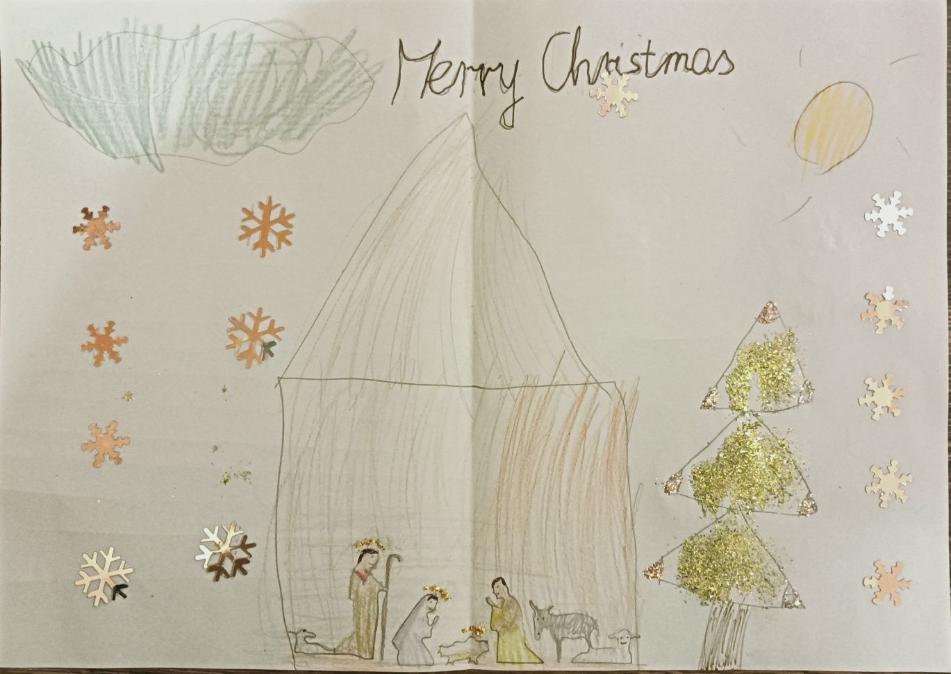Kartki świąteczne ręcznie robione przez dzieci