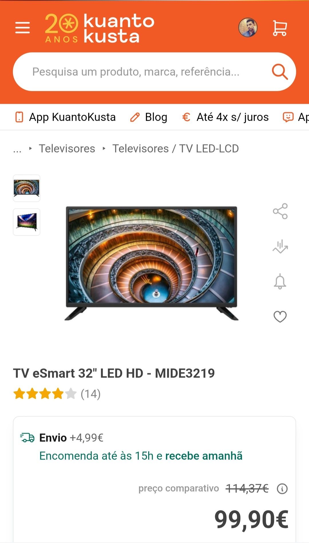 Tv 32" nova. Ler descrição!
