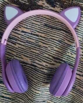 Słuchawki Bluetooth Cat Ear LED Light bezprzewodowe.