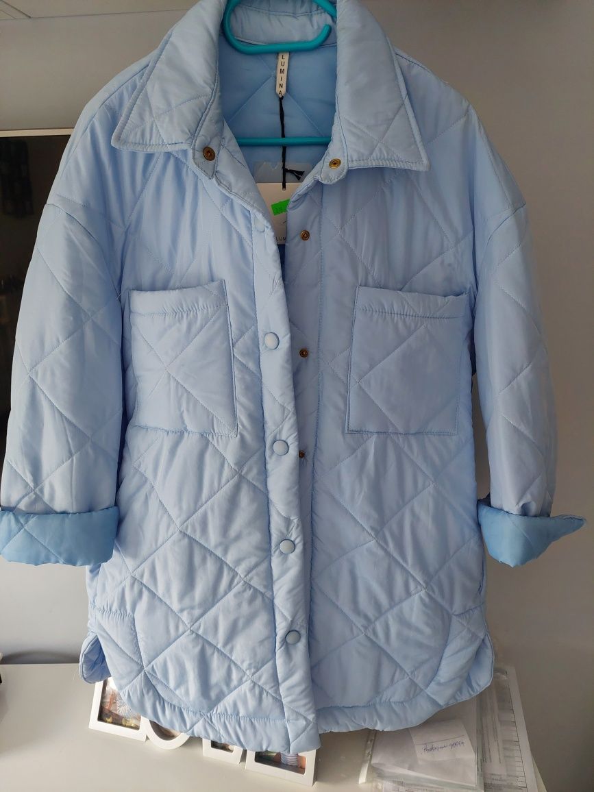 Pikowana kurtka wiosenna oversize Lumina