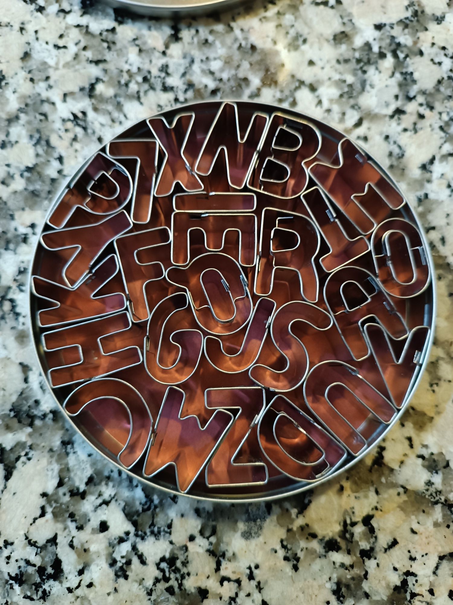 Moldes para alfabeto em metal uso culinária