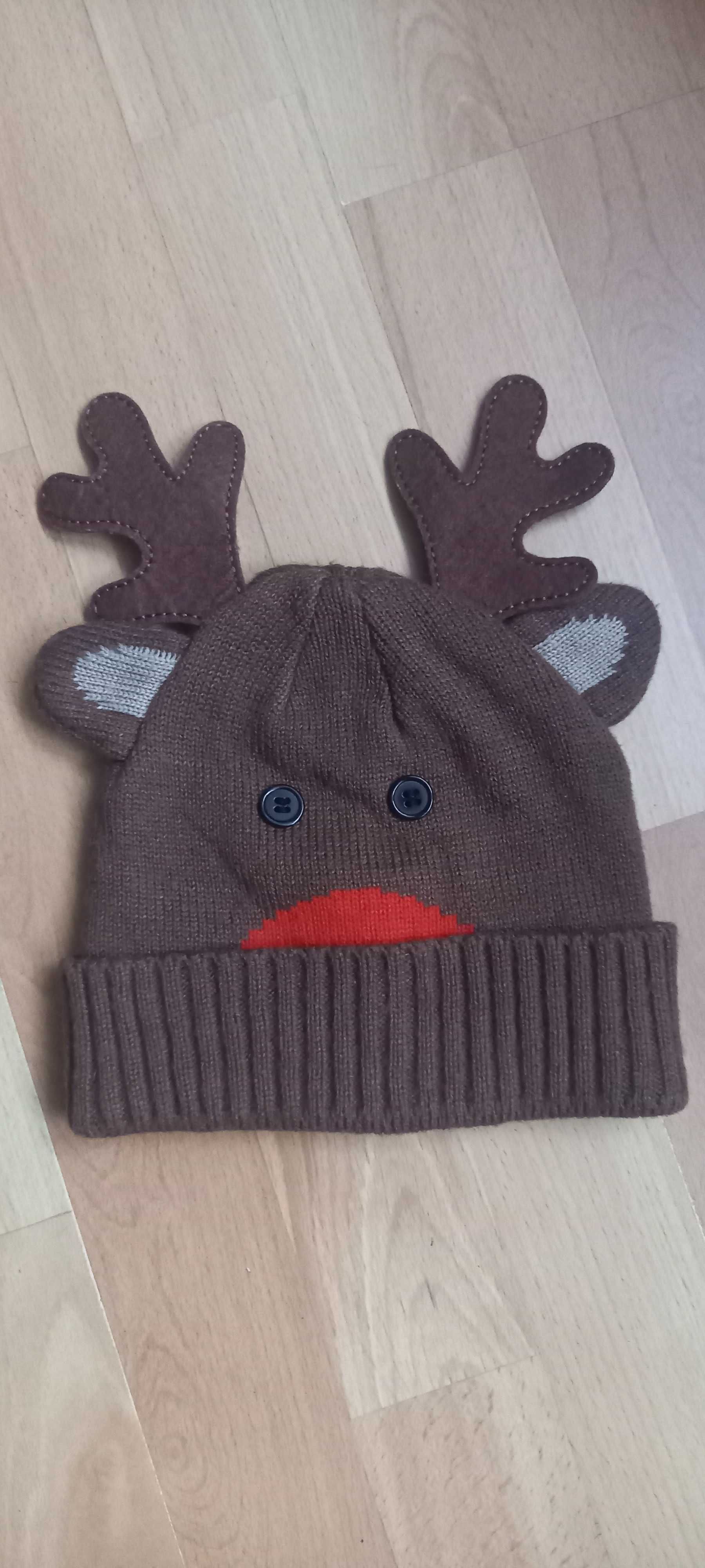 Czapka dla  chłopca zimowa świąteczna renifer Have&Jolly OneSize