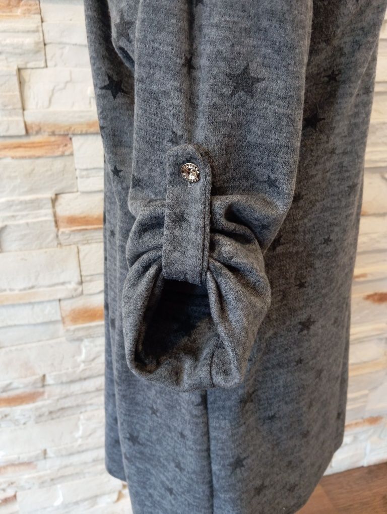 Szara tunika sweterek sukienka golf Made in Italy r.S/M.   W.B.M.