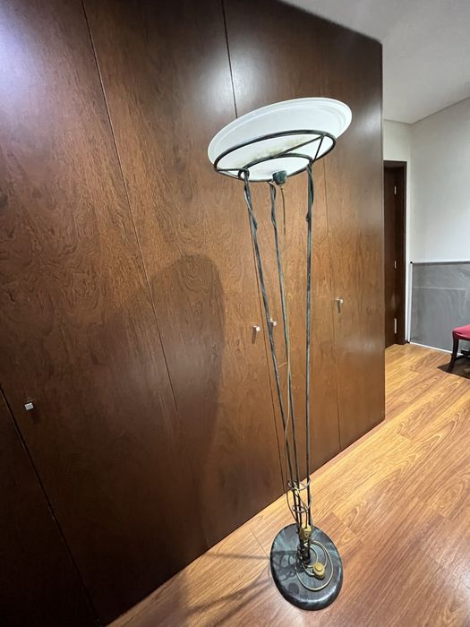 Candeeiro ferro e vidro