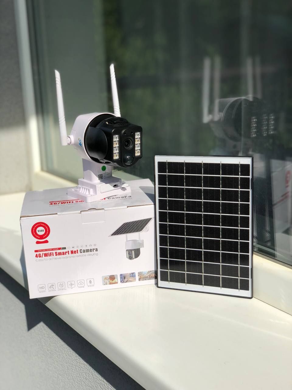 Автономная 4G IP камера видеонаблюдения с солнечной панелью сим-карта
