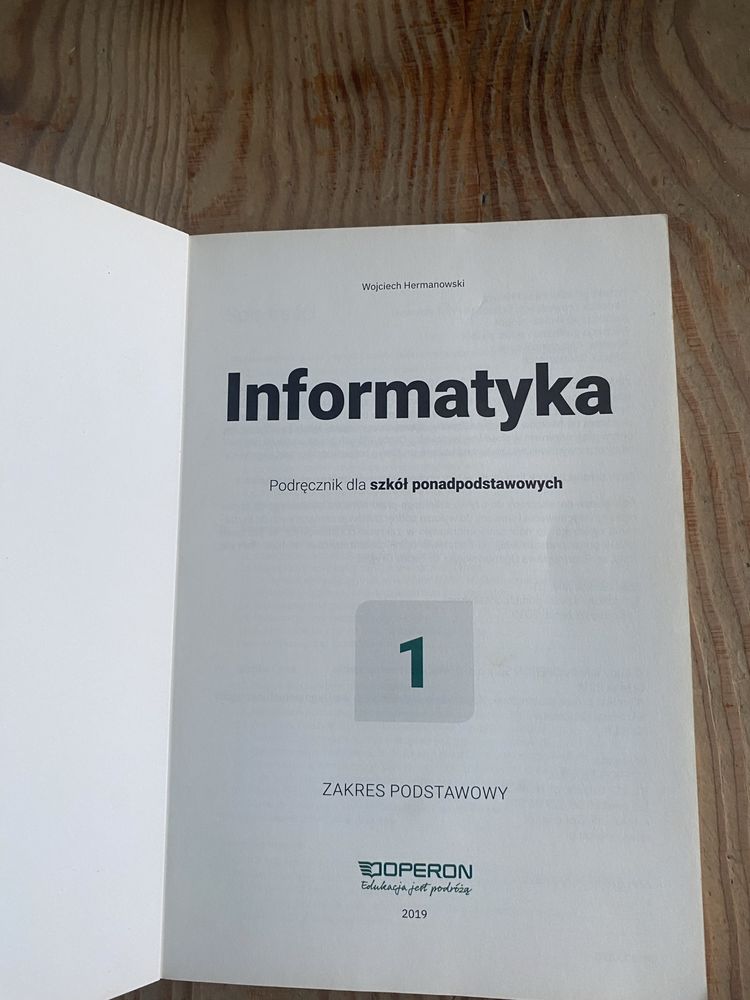 Informatyka 1 klasa szkoły ponadstawowej