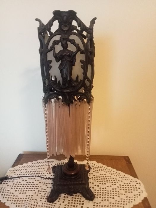 Candeeiro de teto  2 candeeiros  mesinha de cabeceira  vidro fino