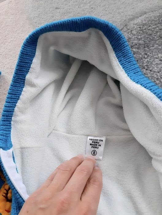 Piękna wyszywana wełniana kurteczka dziecięca unikatowa gruba ciepła