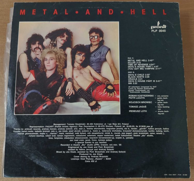 Kat - Metal And Hell wydanie 1987