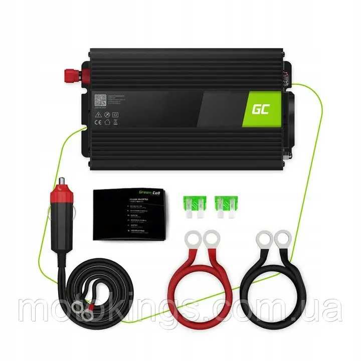 Інвертор GREEN CELL 12В-220В 300W модифікована синусоїда
