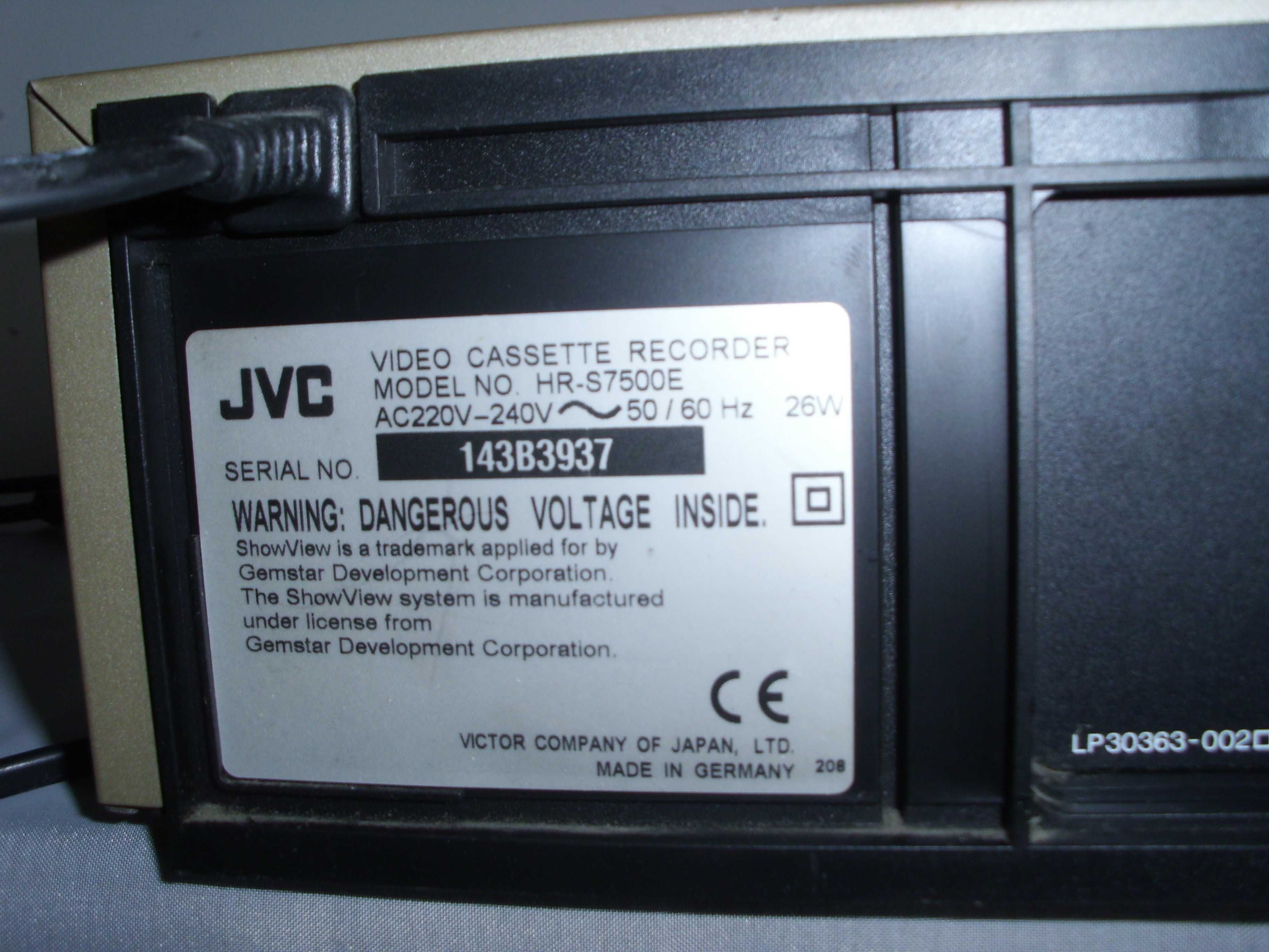 Magnetowid JVC / HR -S7500E JVC / unikatowy