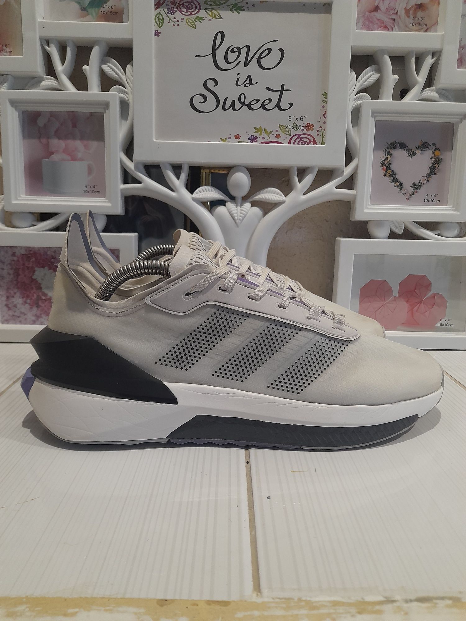 Чоловічі кросівки Adidas Avryn Grey Silver Violet ID9422 розмір 43 дов