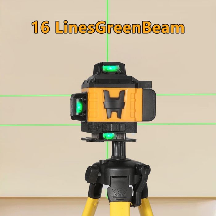 Poziomica laserowa 4d 360,statyw, 2 baterie, walizka,pilot,