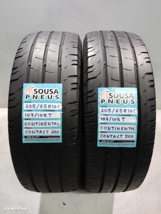 2 pneus semi novos 205-65r16c continental - oferta dos portes