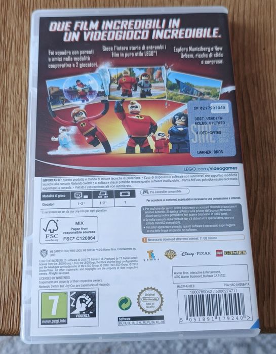 LEGO Iniemamocni Nintendo Switch gra.