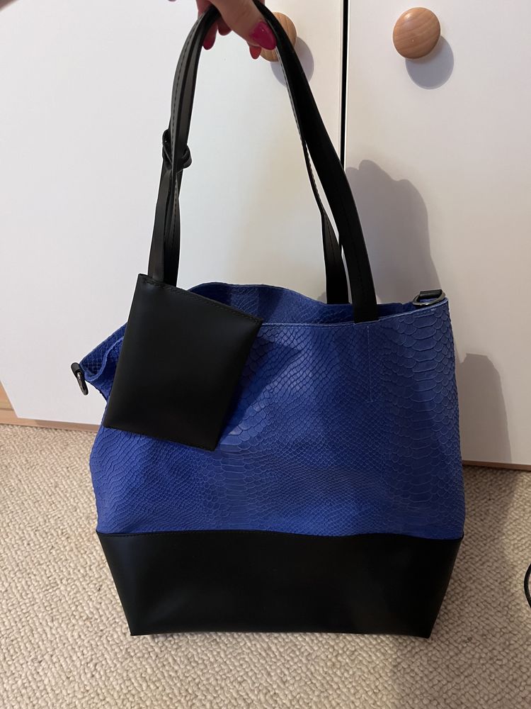 Damska torba torebka skórzana