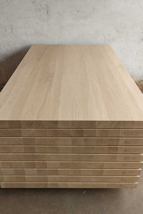 Klejonka drewniana, blaty, stopnie - dąb, jesion