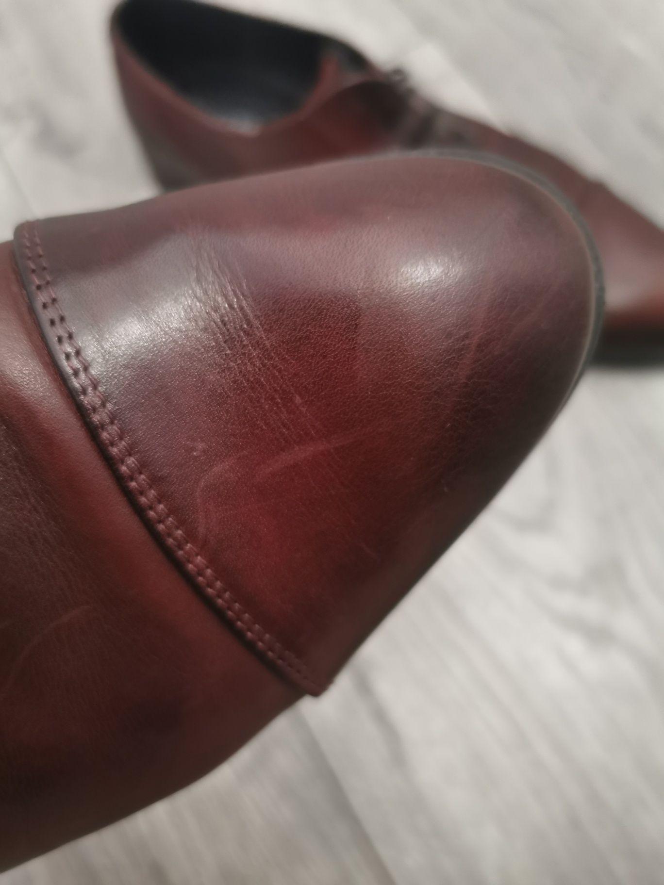 Burgundowe buty ślubne eleganckie Giacomo Contii