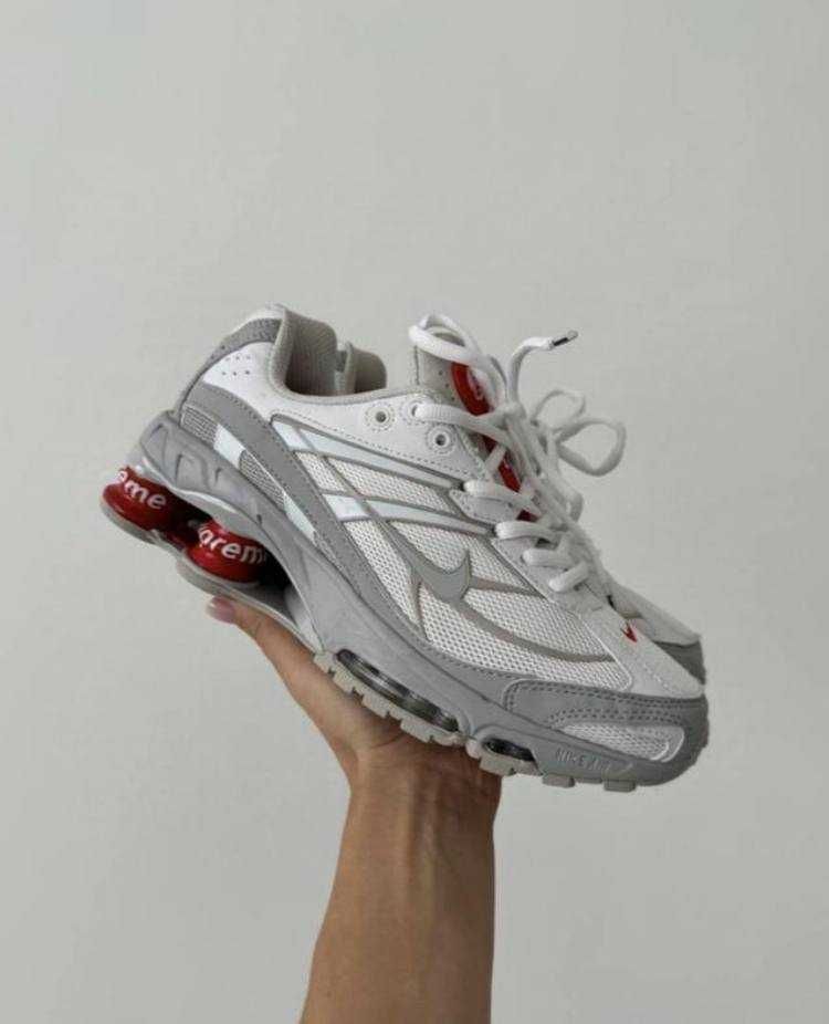 (БЕЗ ПЕРЕДОПЛАТИ)Nike x Supreme Shox Ride 2 найк супрім шокс білі