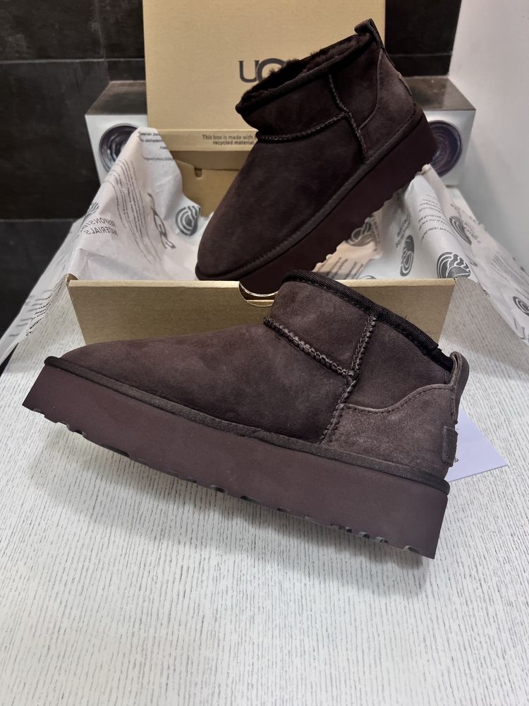 Ugg Platform ultramini   натуральные  угги уггі 3,5 см