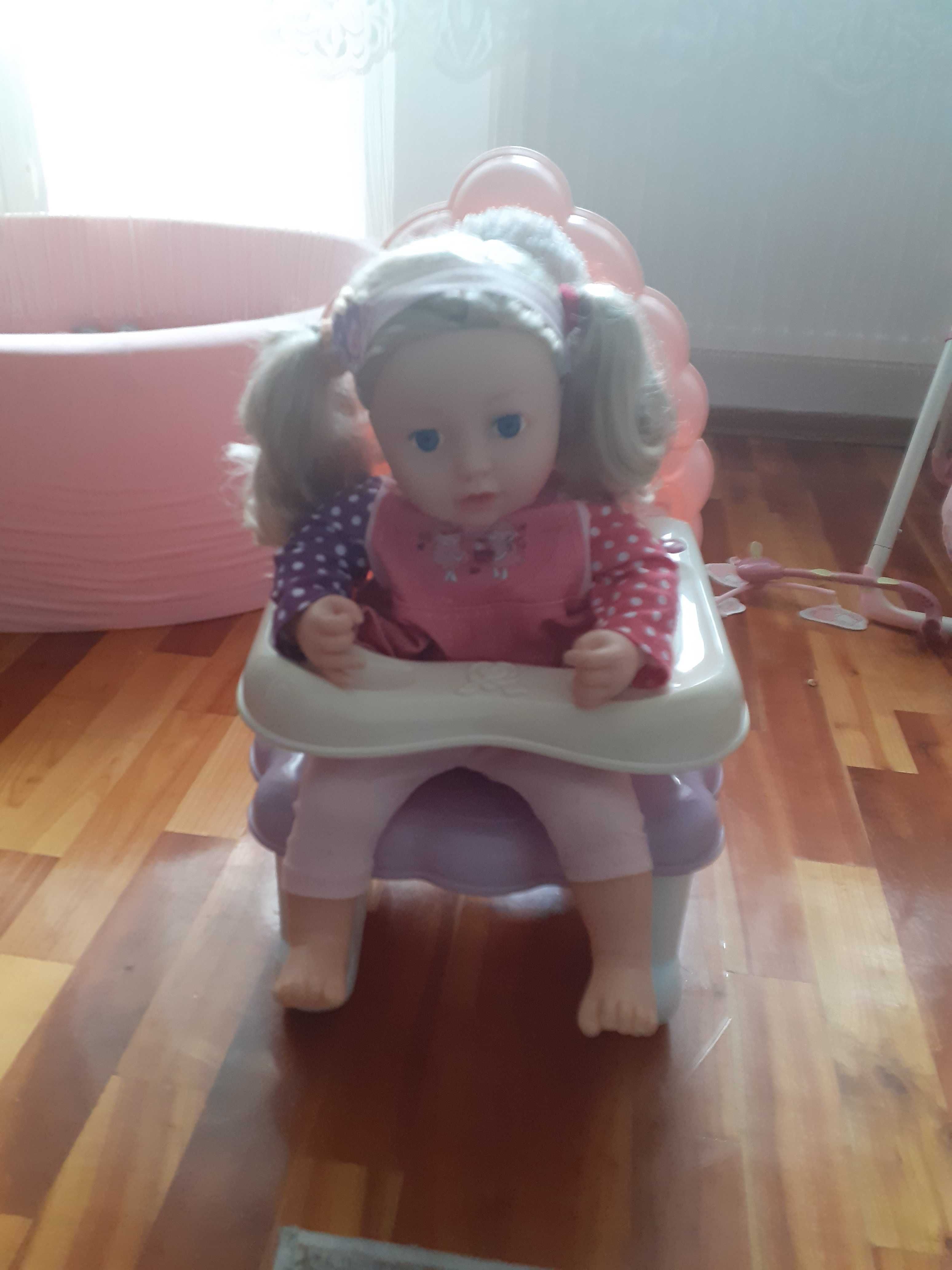 Baby  annabell sophia i krzesełko