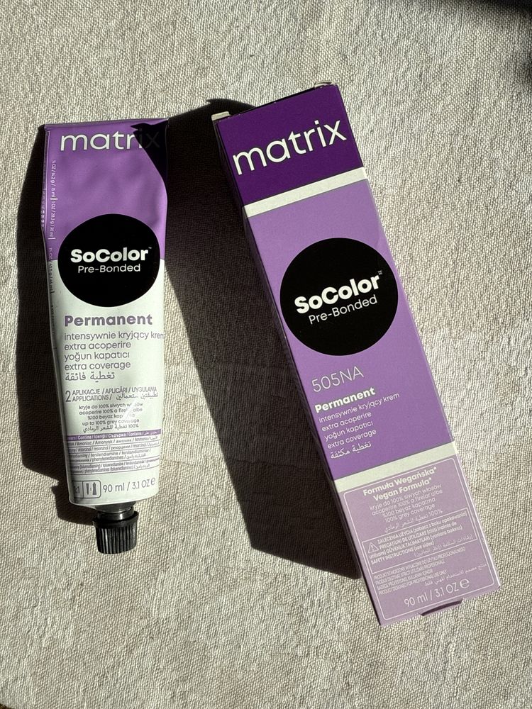 Matrix farba 2sztuki 505NA 4N 5A 1000 ml krem utleniajacy 6%