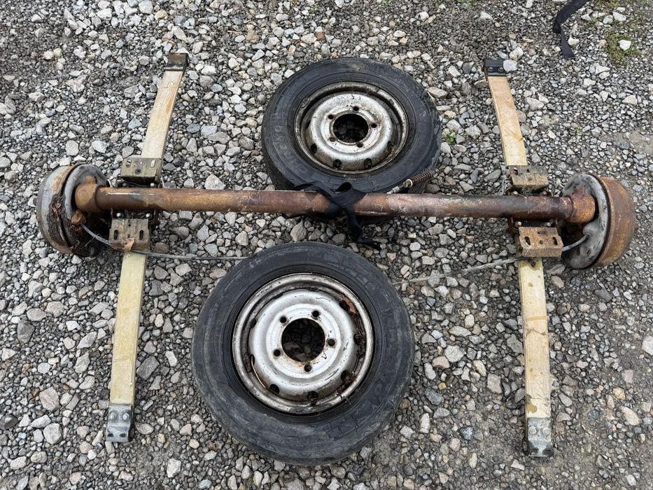 Belka oś przyczepka tylna do przyczepki komplet Master II 98-03