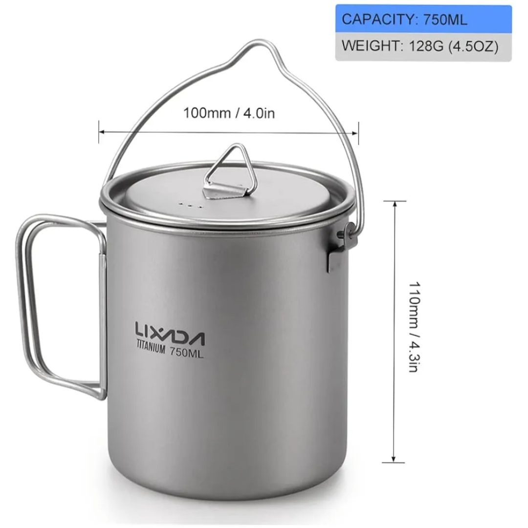 Kubek tytanowy LIXADA 750ml