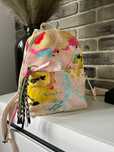 Plecak Desigual tkanina canvas nadruk chwost brelok NOWY komplet metek