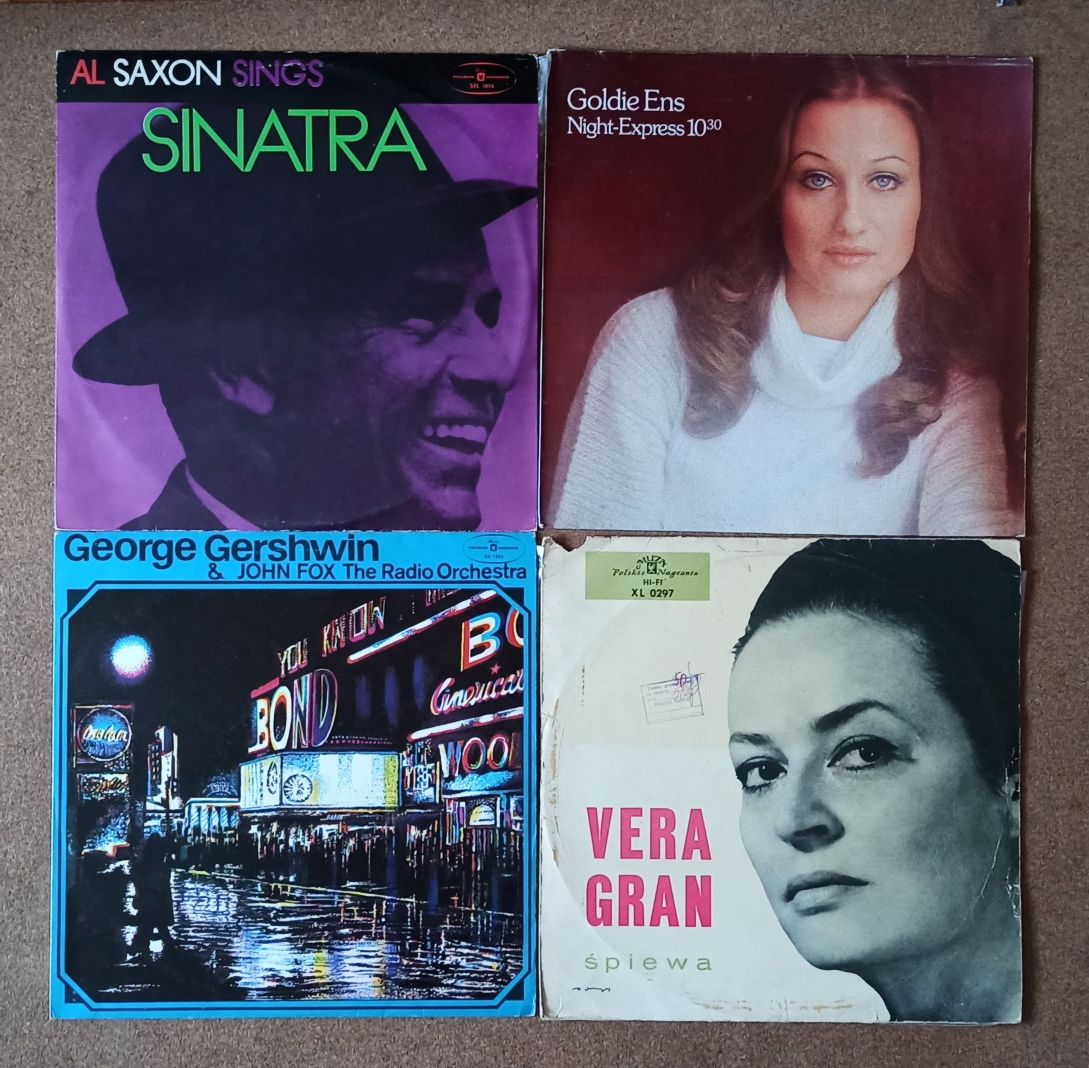 Komplet 5x płyta winylowa Gershwin, Saxon, Goldie Ens, Vera Gran, Piaf