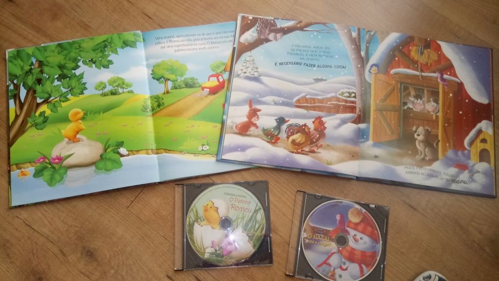 Livros para crianças com CD