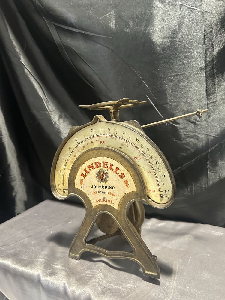 Waga retro Lindells Jönköping – Szwecja – Skala do 10 kg i 300 g