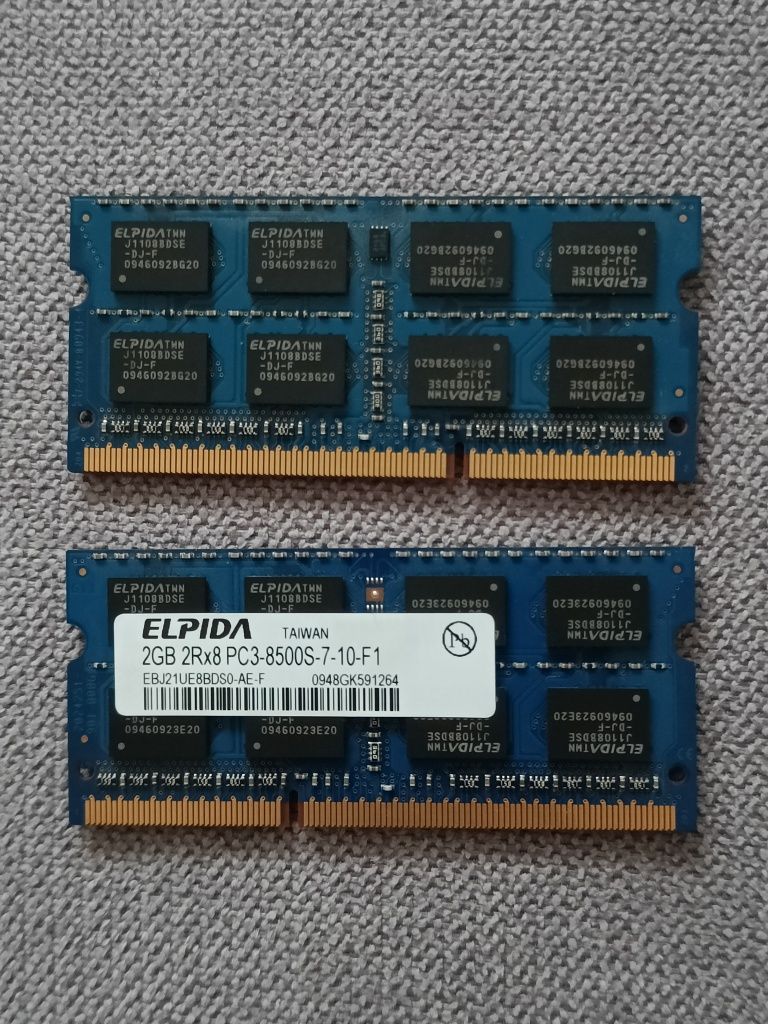 Pamięć ddr3 PC3-8500S ELPIDA EBJ21UE8BDS0-AE-F 4 GB