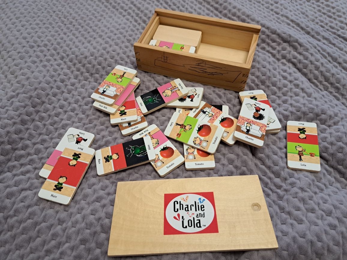 Domino drewniane Charlie i Lola puzzle