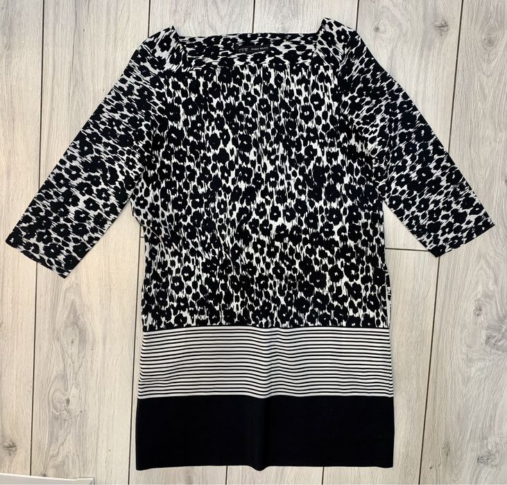 Sukienka Zara Basic paski panterka rozmiar S
