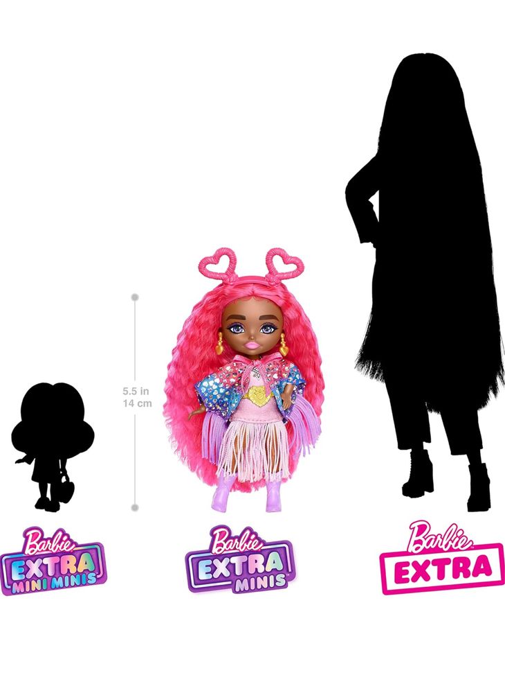 Barbie extra minis барби экстра мини радужная шатенка