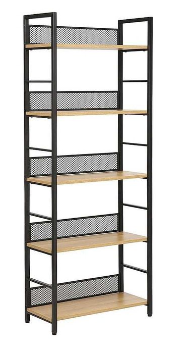 Regał styl loft RAW R4, R5, R6 kolor dąb czarny metalowy stelaż