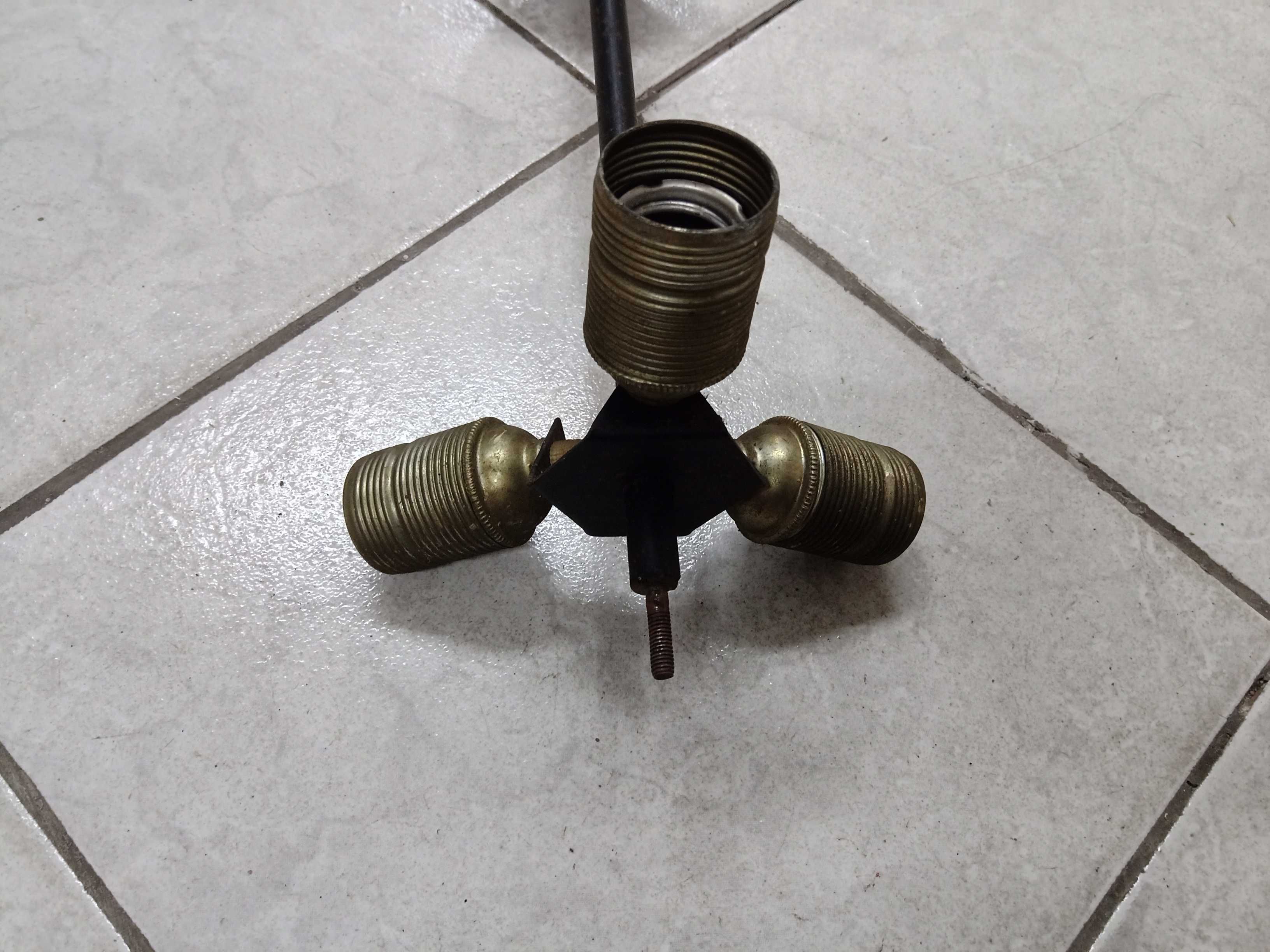 Uchwyt do lampy żyrandola PRL stalowy 3 punkty